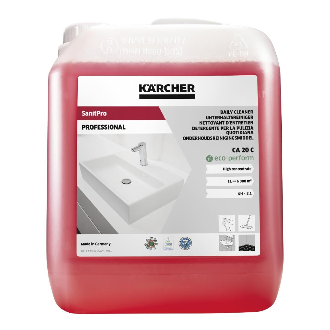 Karcher SanitPro Daily Cleaner CA 20 C eco!perform 5Ltr - HX437  Karcher   