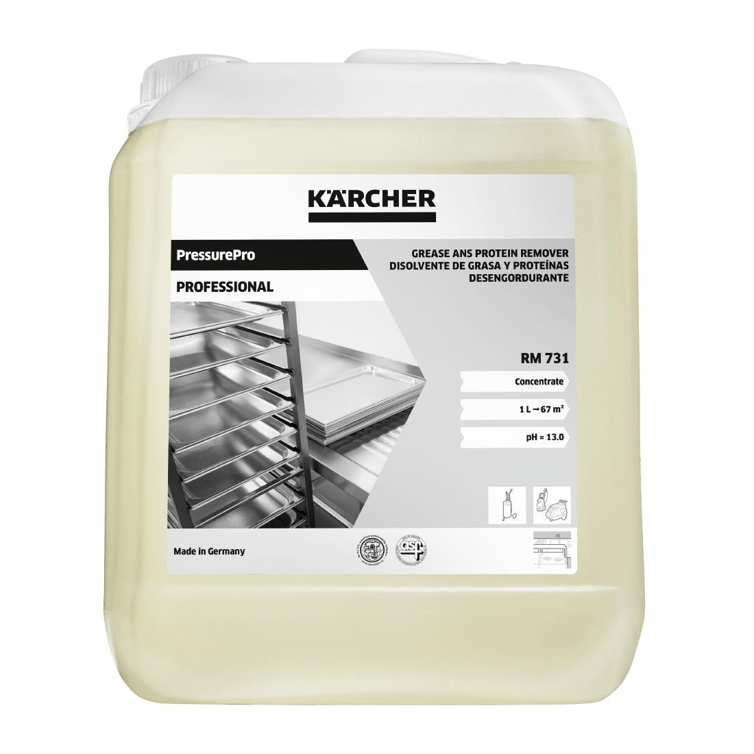 Karcher PressurePro Grease and Protein Remover RM 731 - 5Ltr - HX440  Karcher   