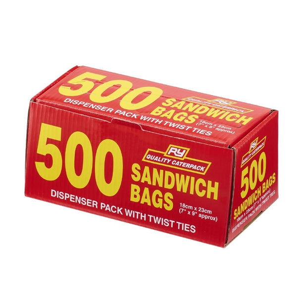 Caterpack Sandwich Bags 180x230mm (Pack of 500) - HX461  Caterpak   