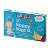 SAFEWRAP Nappy Bags Fragranced with Tie Handles (Pack of 50) - HX468  Safewrap   
