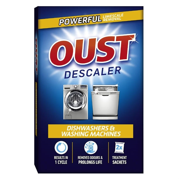 Oust Dishwasher & Washing Machine Descaler (Pack of 2 Sachets) - HX473  Oust   