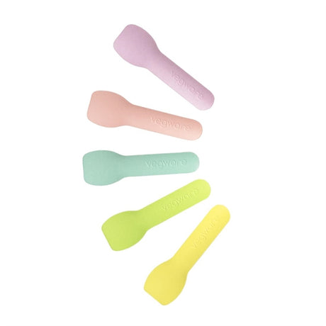 Vegware Compostable Paper Ice-Cream Spoon Tutti Frutti 90mm (Pack of 2000) - HX481 Disposable Cutlery Vegware   