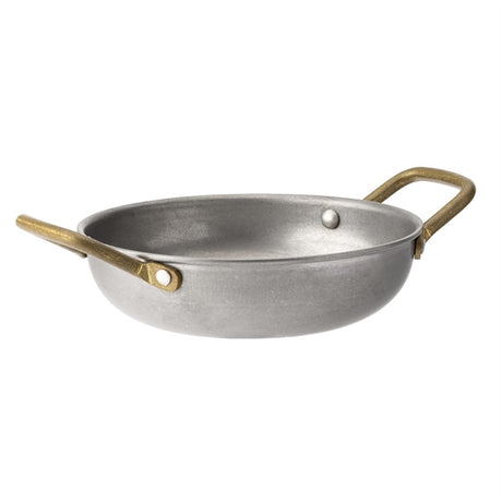 Utopia Vintage Brass Handled Dishes 150mm (Pack of 6) - HX603  Utopia   