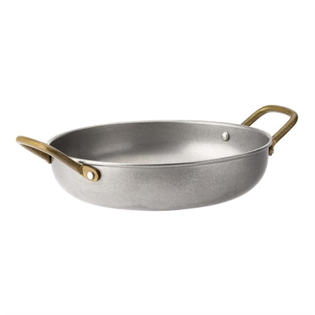 Utopia Vintage Brass Handled Dishes 195mm (Pack of 6) - HX604  Utopia   