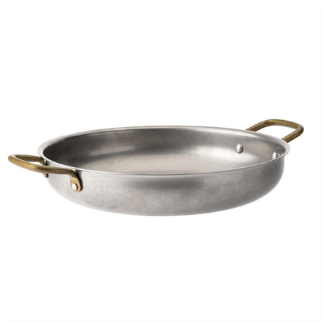 Utopia Vintage Brass Handled Dishes 230mm (Pack of 6) - HX605  Utopia   