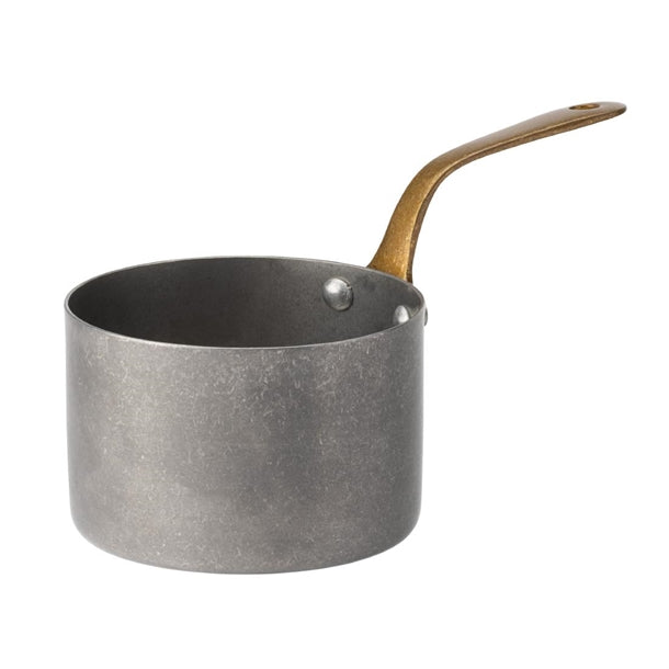 Utopia Vintage Steel Mini Saucepans 90mm - HX612  Utopia   