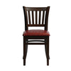 Manhattan Dining Chair in Dark Walnut with Bison Bordeaux Seat (Pack of 2) - HX802 Wooden Dining Chairs Everyday   