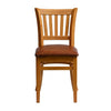 Manhattan Dining Chair in Soft Oak with Bison Bordeaux Seat (Pack of 2) - HX809 Wooden Dining Chairs Everyday   