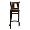 Manhattan Bar Chair in Dark Walnut with Bison Tan Seat - HX850 All Stools Everyday   