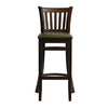 Manhattan Bar Chair in Dark Walnut with Bison Cedar Seat - HX852 All Stools Everyday   