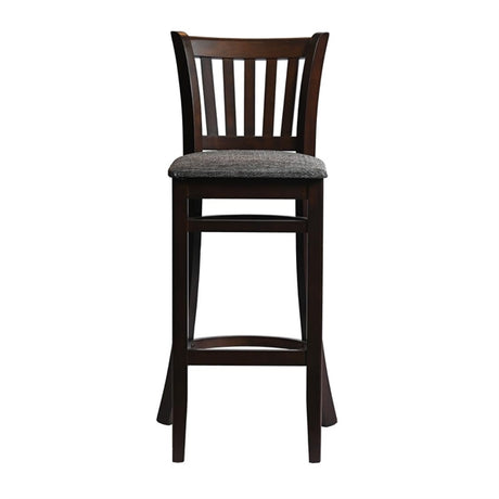 Manhattan Bar Chair in Dark Walnut with Shetland Smoke Seat - HX853 All Stools Everyday   