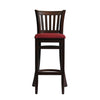 Manhattan Bar Chair in Dark Walnut with Shetland Scarlett Seat - HX855 All Stools Everyday   