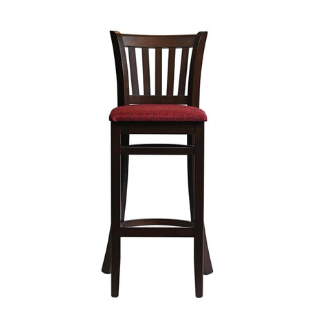 Manhattan Bar Chair in Dark Walnut with Shetland Scarlett Seat - HX855 All Stools Everyday   