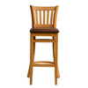 Manhattan Bar Chair in Soft Oak with Bison Espresso Seat - HX856 All Stools Everyday   