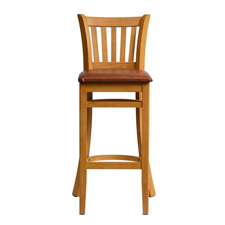Manhattan Bar Chair in Soft Oak with Bison Tan Seat - HX857 All Stools Everyday   