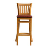 Manhattan Bar Chair in Soft Oak with Bison Bordeaux Seat - HX858 All Stools Everyday   