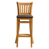 Manhattan Bar Chair in Soft Oak with Shetland Smoke Seat - HX860 All Stools Everyday   