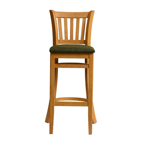 Manhattan Bar Chair in Soft Oak with Shetland Forest Seat - HX861 All Stools Everyday   
