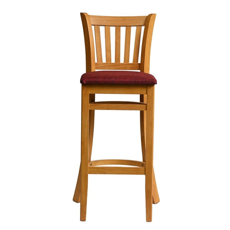 Manhattan Bar Chair in Soft Oak with Shetland Scarlett Seat - HX862 All Stools Everyday   