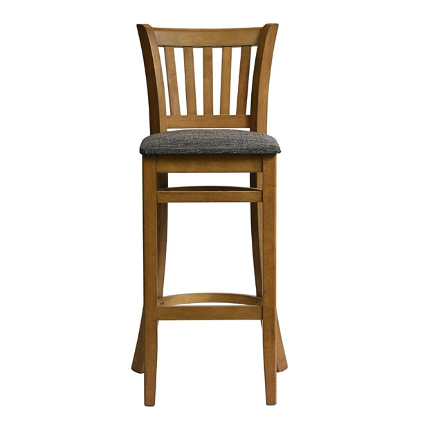 Manhattan Bar Chair in Weathered Oak with Shetland Smoke Seat - HX867 All Stools Everyday   