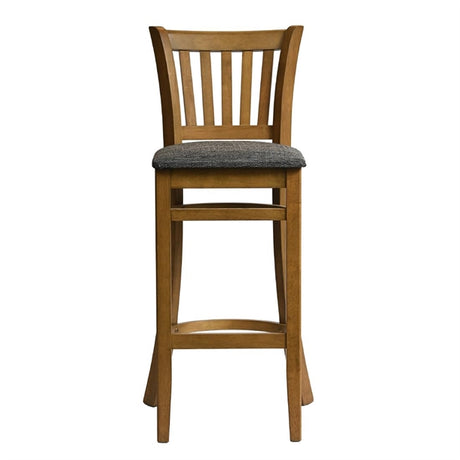 Manhattan Bar Chair in Weathered Oak with Shetland Smoke Seat - HX867 All Stools Everyday   