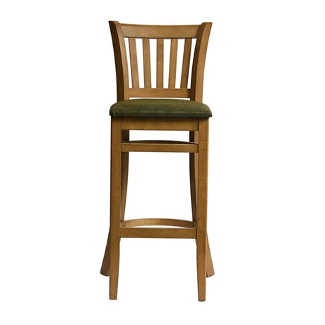 Manhattan Bar Chair in Weathered Oak with Shetland Forest Seat - HX868 All Stools Everyday   