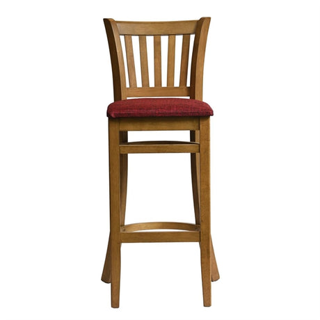 Manhattan Bar Chair in Weathered Oak with Shetland Scarlett Seat - HX869 All Stools Everyday   
