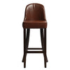 Kilsby Bar Chair in Dark Walnut with Bison Espresso Seat - HX894 All Stools Everyday   
