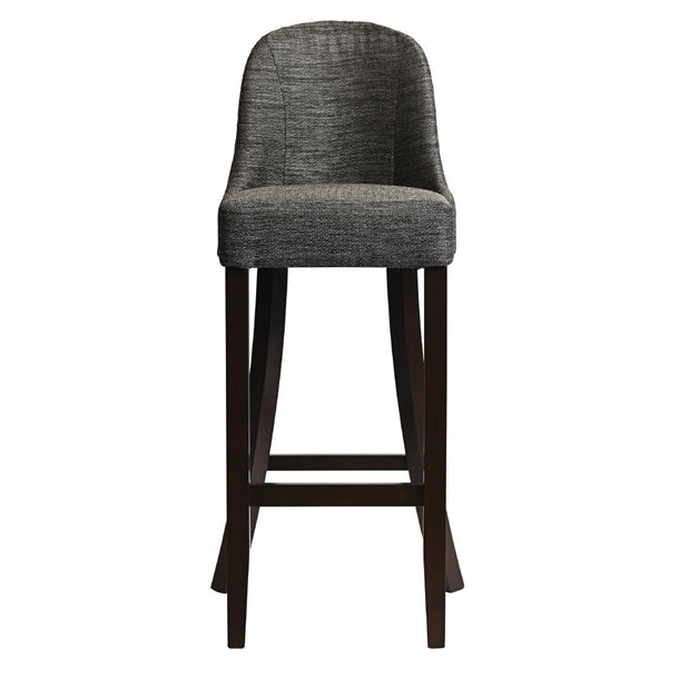 Kilsby Bar Chair in Dark Walnut with Shetland Smoke Seat - HX898 All Stools Everyday   