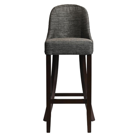 Kilsby Bar Chair in Dark Walnut with Shetland Smoke Seat - HX898 All Stools Everyday   