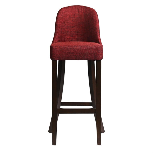 Kilsby Bar Chair in Dark Walnut with Shetland Scarlett Seat - HX900 All Stools Everyday   