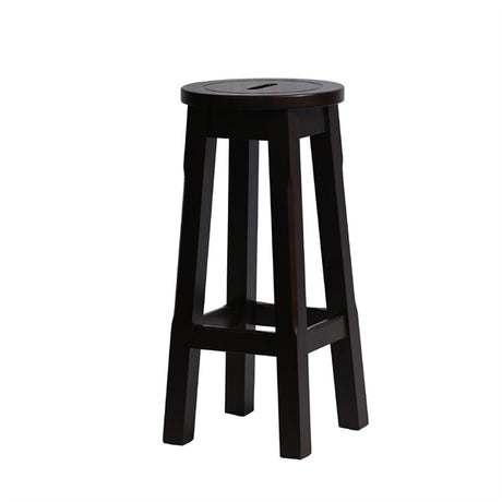 Wooden Top High Stool in Dark Walnut (Pack of 2) - HX908 All Stools Everyday   