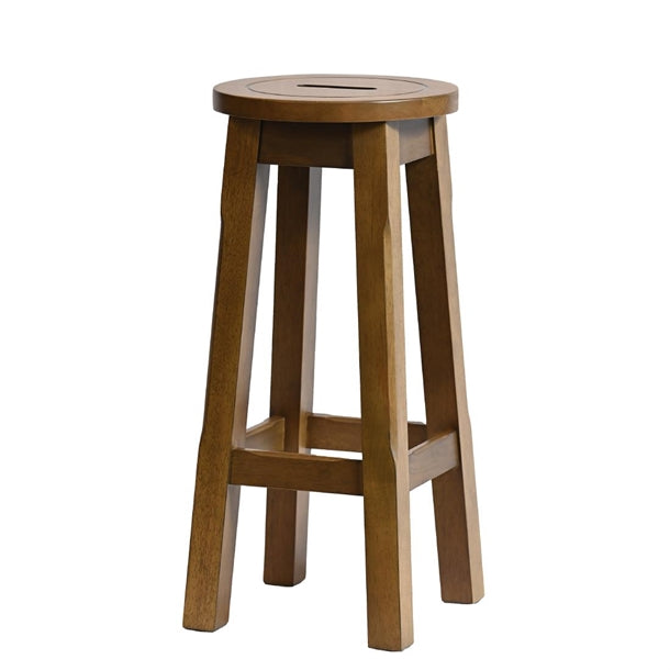 Wooden Top High Stool in Weathered Oak (Pack of 2) - HX909 All Stools Everyday   