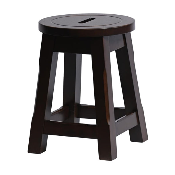 Wooden Top Low Stool in Dark Walnut (Pack of 2) - HX911 All Stools Everyday   