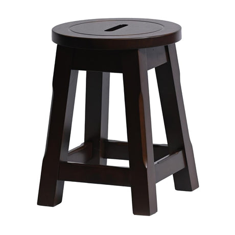 Wooden Top Low Stool in Dark Walnut (Pack of 2) - HX911 All Stools Everyday   