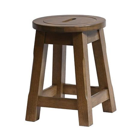 Wooden Top Low Stool in Weathered Oak (Pack of 2) - HX912 All Stools Everyday   
