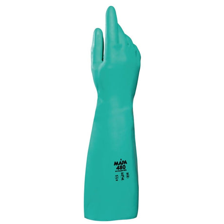 Mapa Ultranitril 480 Ultra Long Chemical Handling Gloves Size 9 Large (One Pair) - HX950-L  Mapa   