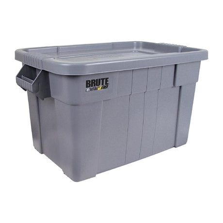 Rubbermaid Brute Tote Box Grey with Lid 53Ltr - HY001  Brute   