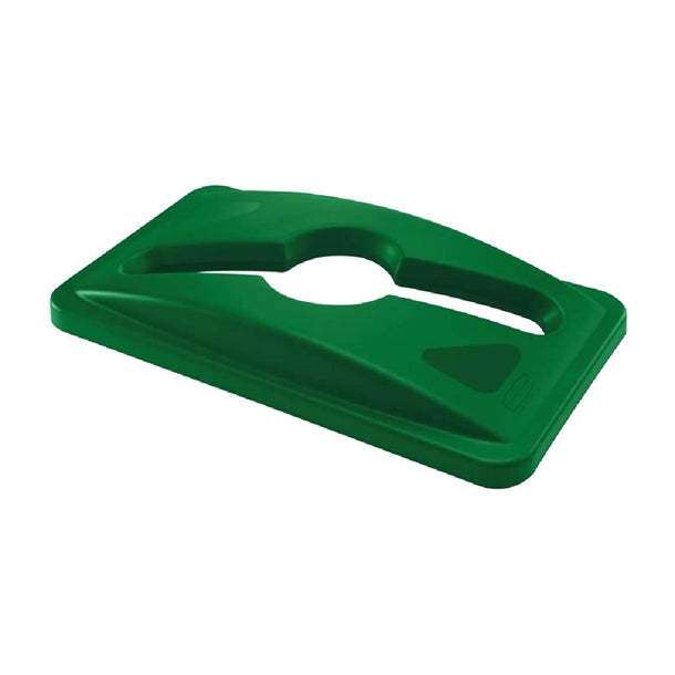 Rubbermaid Slim Jim Mixed Recycling Lid Green - HY008  Slim Jim   
