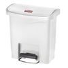 Rubbermaid Slim Jim Front Step Pedal Bin White 15Ltr - HY010  Slim Jim   