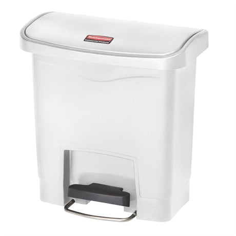 Rubbermaid Slim Jim Front Step Pedal Bin White 15Ltr - HY010  Slim Jim   