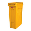 Rubbermaid Slim Jim with Venting Channels Yellow 87Ltr - HY012  Slim Jim   