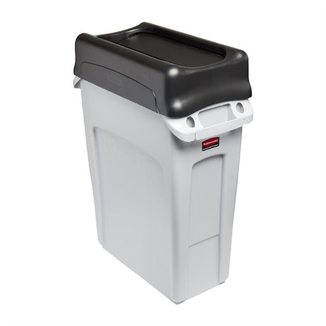 Rubbermaid Slim Jim Swing Lid Black - HY030  Slim Jim   