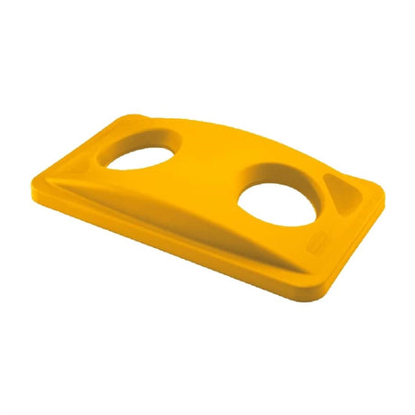 Rubbermaid Slim Jim Cans/Bottles Recycling Lid Yellow - HY033  Slim Jim   