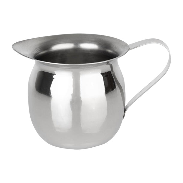 Olympia Mini Milk Jug Stainless Steel Plain 120ml (Pack of 6) - HY118  Olympia   