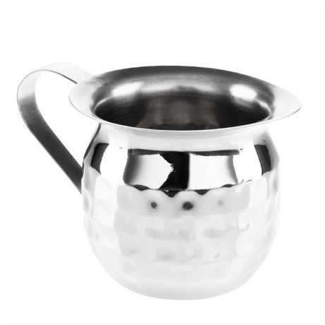 Olympia Mini Milk Jug Stainless Steel Hammered 120ml (Pack of 6) - HY119  Olympia   