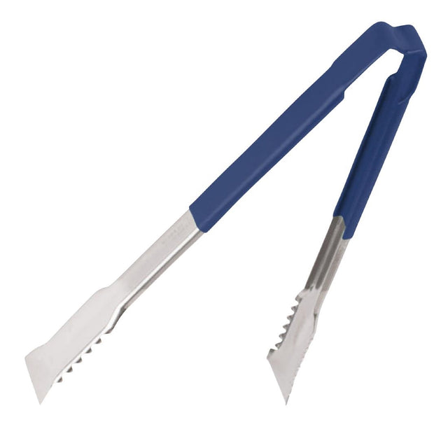 Vollrath Versagrip Tongs Flat Blue 12'' - HY161  Vollrath   