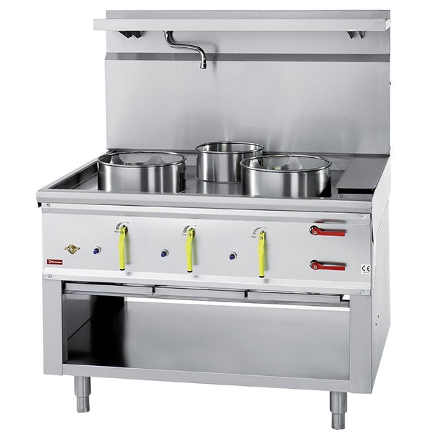 Diamond 3 Burner Wok Stove with Water Curtain - HY191 Wok Cookers & Burners Diamond