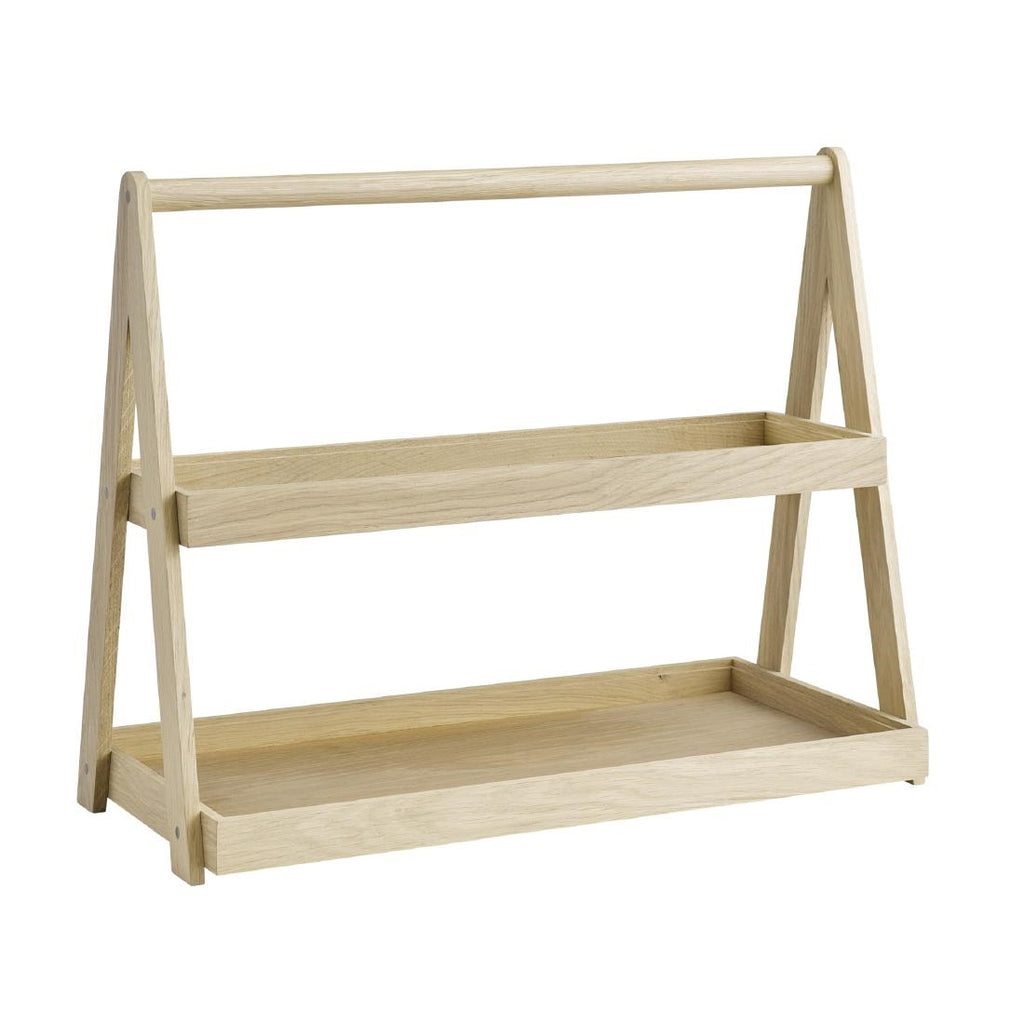 APS Valo Two-Tier Wooden Tray 555x265x445mm - HY269  APS   