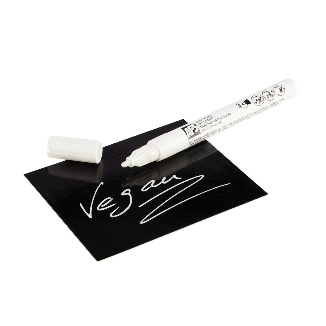 APS Chalk Marker White 10x130mm (Pack of 2) - HY320  APS   